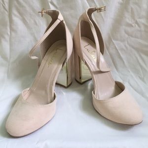 Cream Lulu’s Block Heels